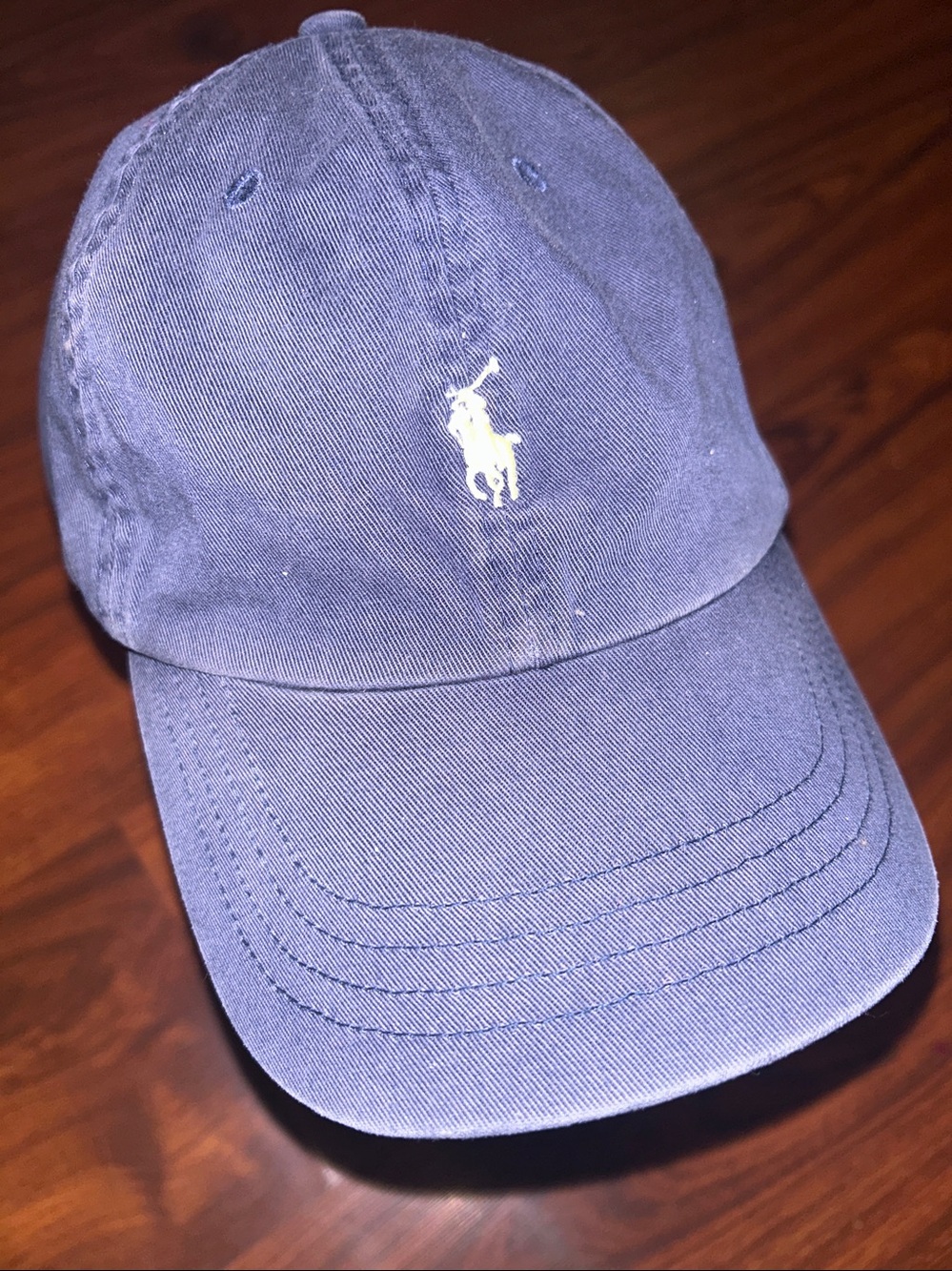 Vtg 90s Polo Ralph Lauren Chino Taiwan Leather Strapback" Cap Collectible
